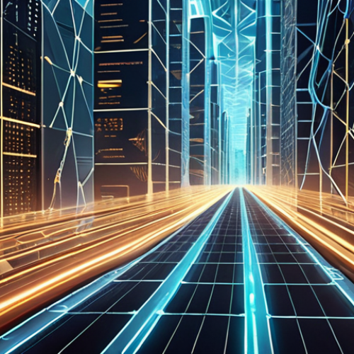 **Prompt 1: The Digital City of Future Money**
    "A sprawling, futuristic city infrastructure, meticulously engineered and glowing with digital pathways. Abstract elements of blockchain nodes and distributed ledgers weave through the cityscape, symbolizing interconnectedness and transparent flow. Engineers and visionary minds, depicted as silhouettes or blurred figures, oversee the grand design. The scene emphasizes robust security with subtle cryptographic shields and a sense of immutability and high-speed processing, akin to millions of transactions flowing effortlessly. The overall mood is innovative, complex, and forward-looking, showcasing the architecture of digital currency."