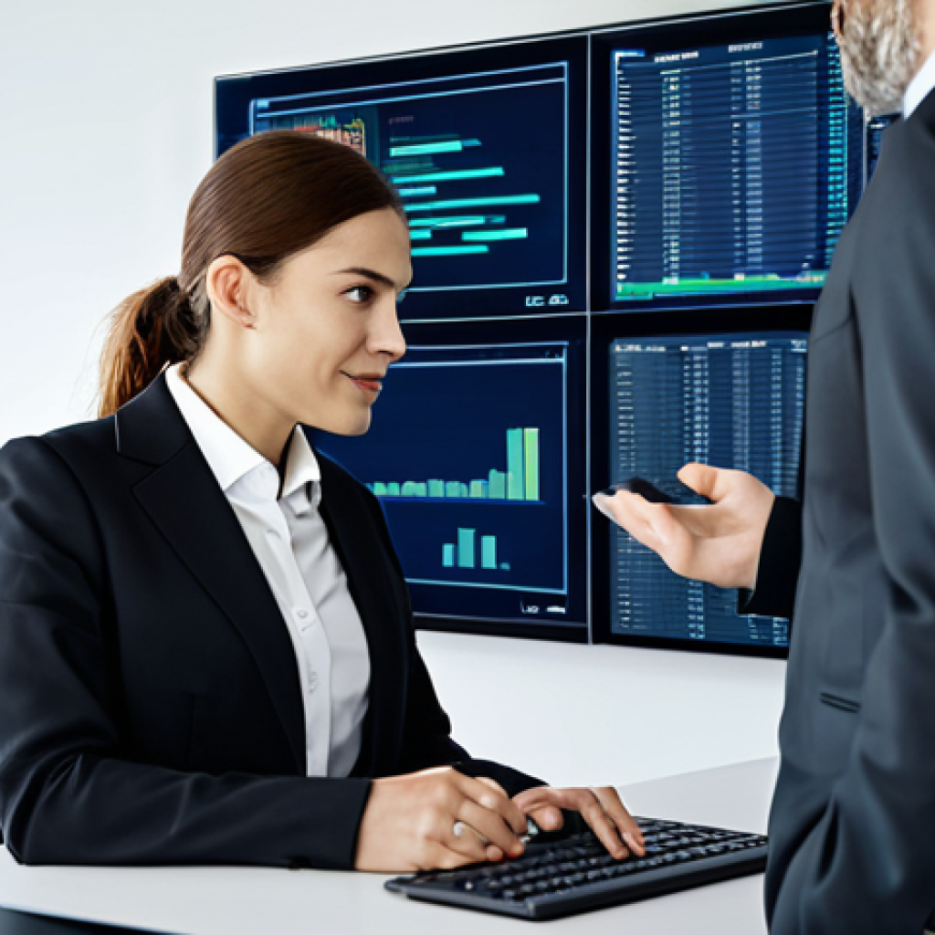 **Prompt:** A professional financial advisor in a modern office setting, explaining blockchain technology to a client using a digital display, fully clothed in business attire, safe for work, perfect anatomy, natural proportions, professional photography, high quality, modest clothing, appropriate content.