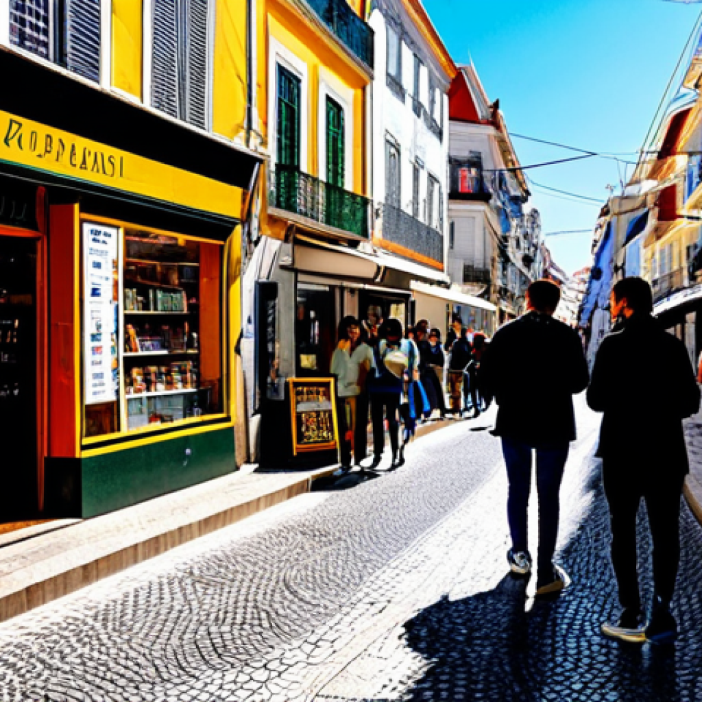 Crypto Adoption in Lisbon**

"A busy street scene in Lisbon, Portugal, featuring small businesses (e.g., a cafe, a bookstore) displaying signs indicating they accept cryptocurrency payments. People are shown making transactions with smartphones. Focus on vibrant colors and a modern aesthetic. Fully clothed individuals, appropriate attire, safe for work, perfect anatomy, natural proportions, professional photography, high quality, family-friendly."

**