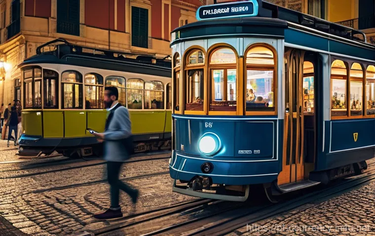 디지털화폐와 그린 파이낸스 - **Prompt:** A dynamic and modern scene in a bustling Portuguese city, perhaps with recognizable arch...