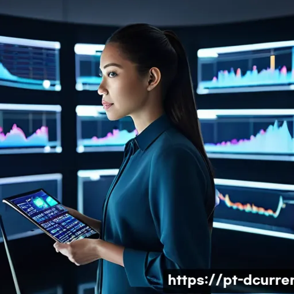 디지털화폐의 실시간 거래 분석 - **Prompt:** A focused professional, gender-neutral, wearing smart business casual attire (such as a ...