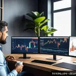 디지털화폐의 투자 위험 - A detailed digital illustration of a diverse group of Brazilian investors in a modern home office se...