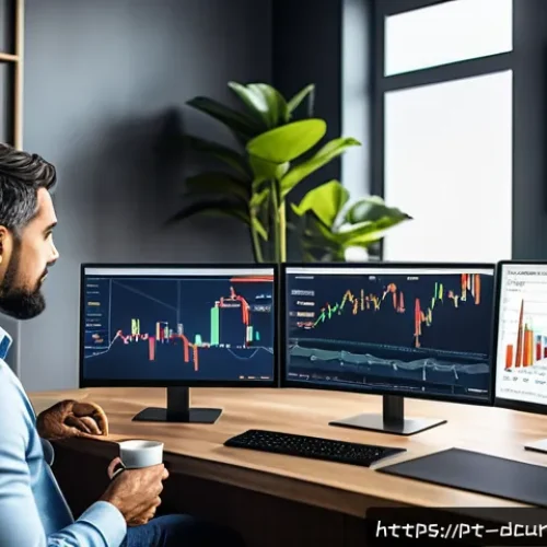 디지털화폐의 투자 위험 - A detailed digital illustration of a diverse group of Brazilian investors in a modern home office se...